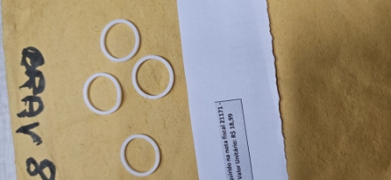 Imagem de Anel de vedação ; do compressor GAS COMPRESS ; teflon