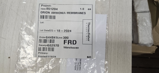 Imagem de Membrana específica ; p/eletrodo de laboratório ; Therno Scientific ;mod.9512BNWP